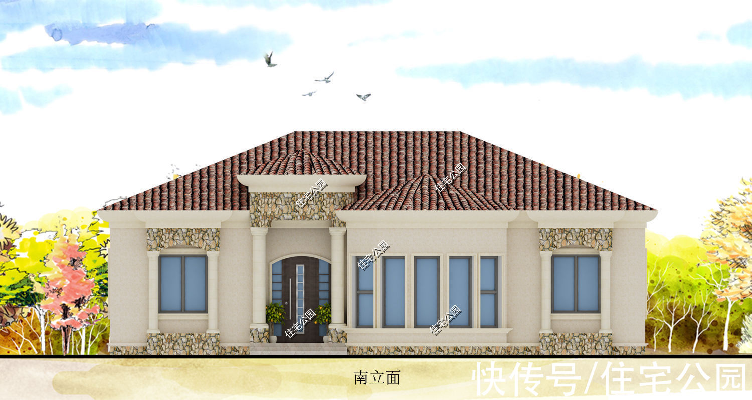 平房|养老房还是一层好,16×13米一层小平房,4室2厅人人都能盖得起