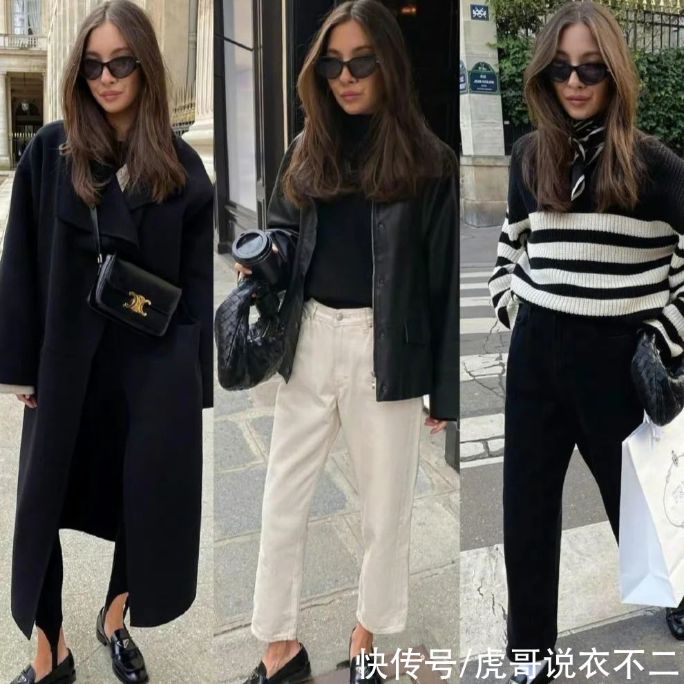 谁说春夏穿黑白色显老气？她靠黑白搭配成赢家，简约优雅又高级