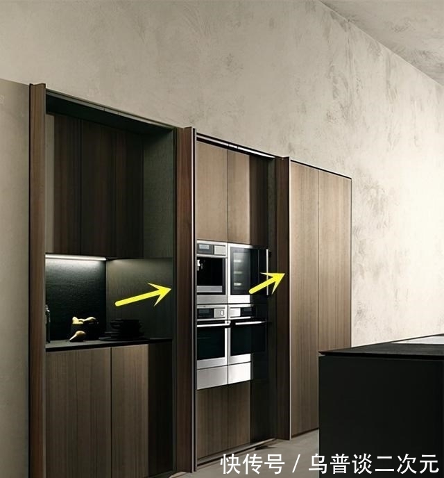 双厨|三分法布局厨房,知道的不多,藏柜里完全隐形,又可实现中西双厨
