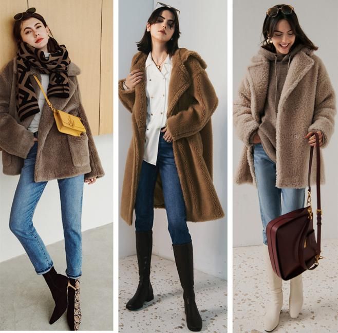 时尚保暖的Teddy外套，才是寒冬的正确打开方式，时髦高级又优雅