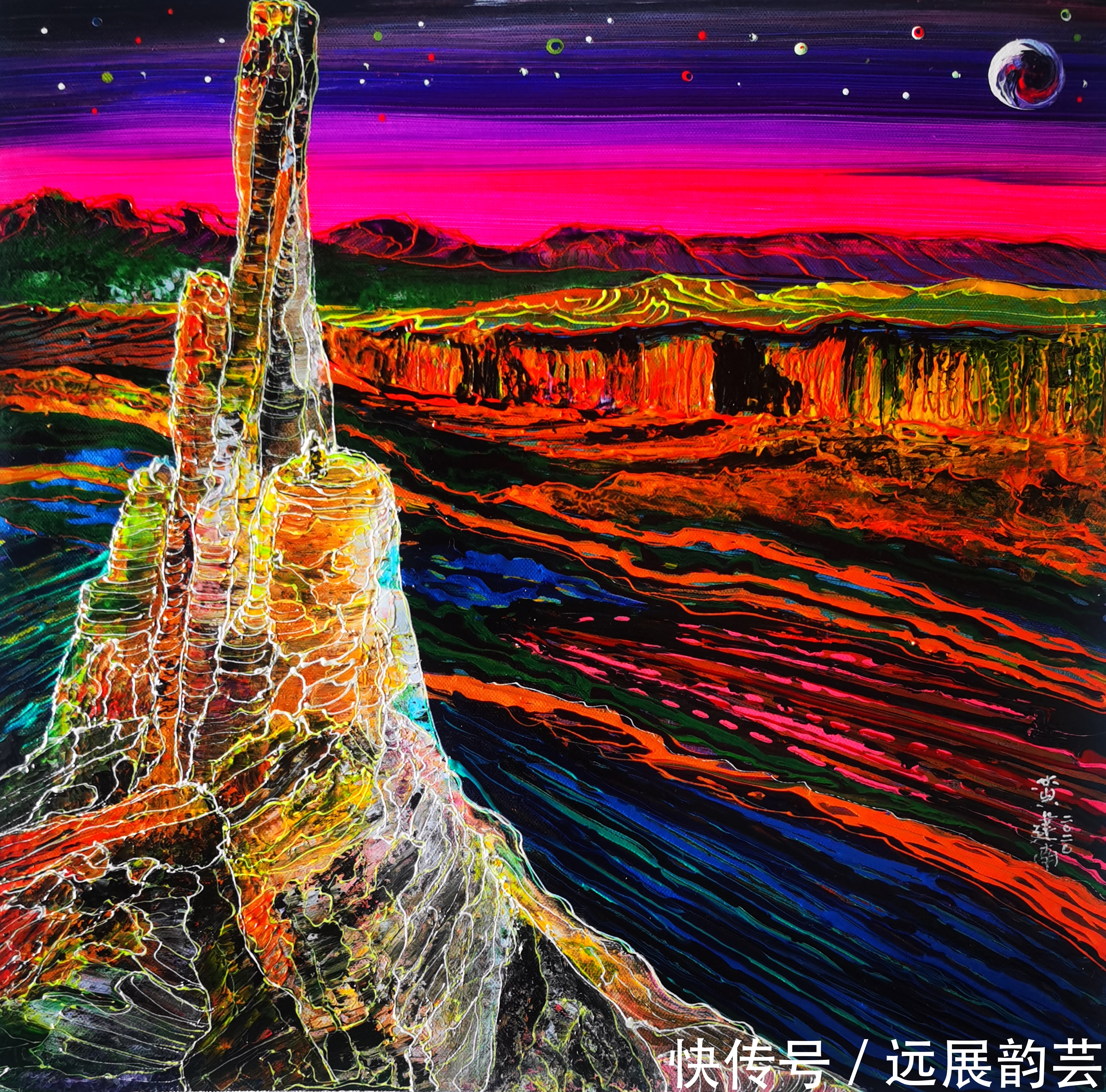 画作|黄建南画作:近看回味无穷,远看惊天动地