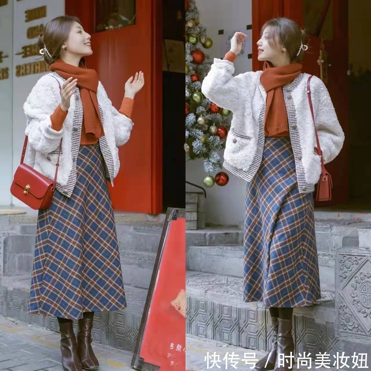 小技巧 冬天的“半身裙”到底有多好搭?学她的穿搭小技巧,轻松打造优雅风