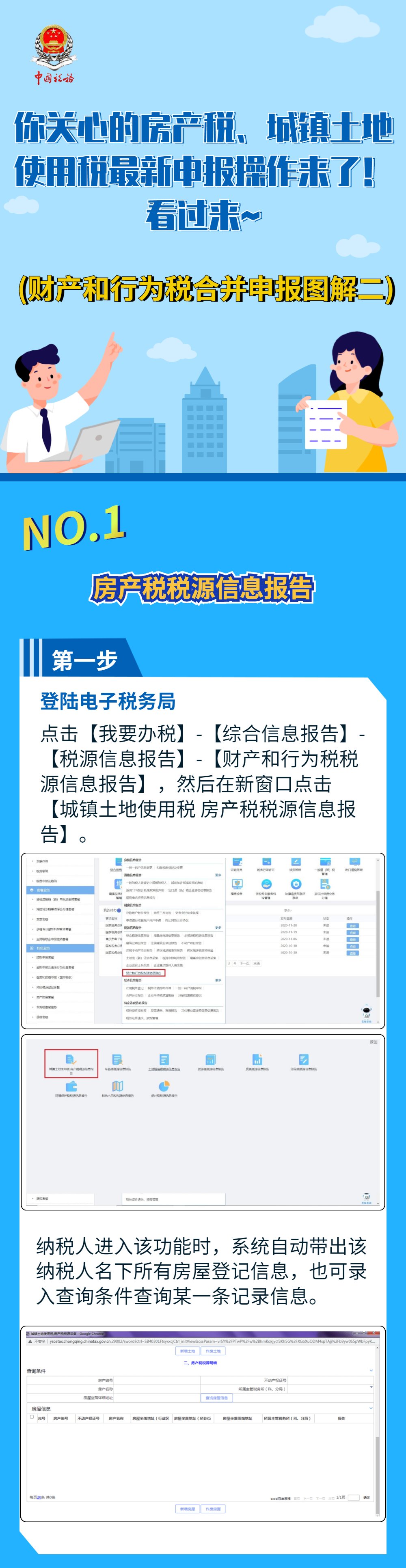  城镇|你关心的房产税、城镇土地使用税最新申报操作来了！看过来~