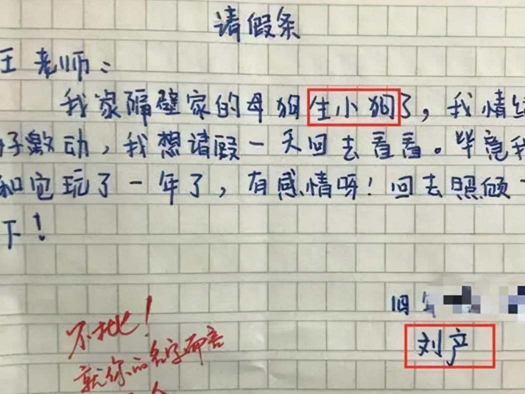 哭笑不得|一组小学生“请假条”火了，老师看完哭笑不得：精彩，批准了！