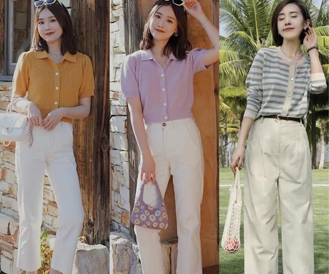 优雅 简约大方的白裤子,教你“一裤多穿”的搭配技巧,时髦优雅又高级