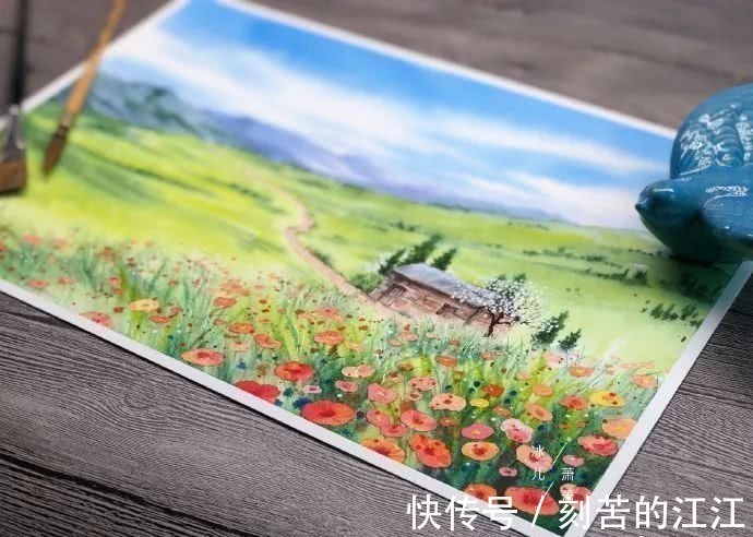 花瓣@水彩这样画，也太美了吧！居然把花瓣画出透明的感觉，看完忍不住保存！