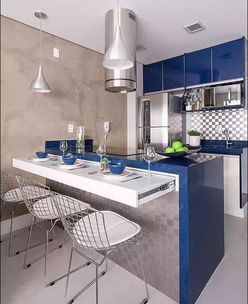 台面|小厨房操作台不够用？橱柜侧面装个折叠台面，不占空间太实用了！