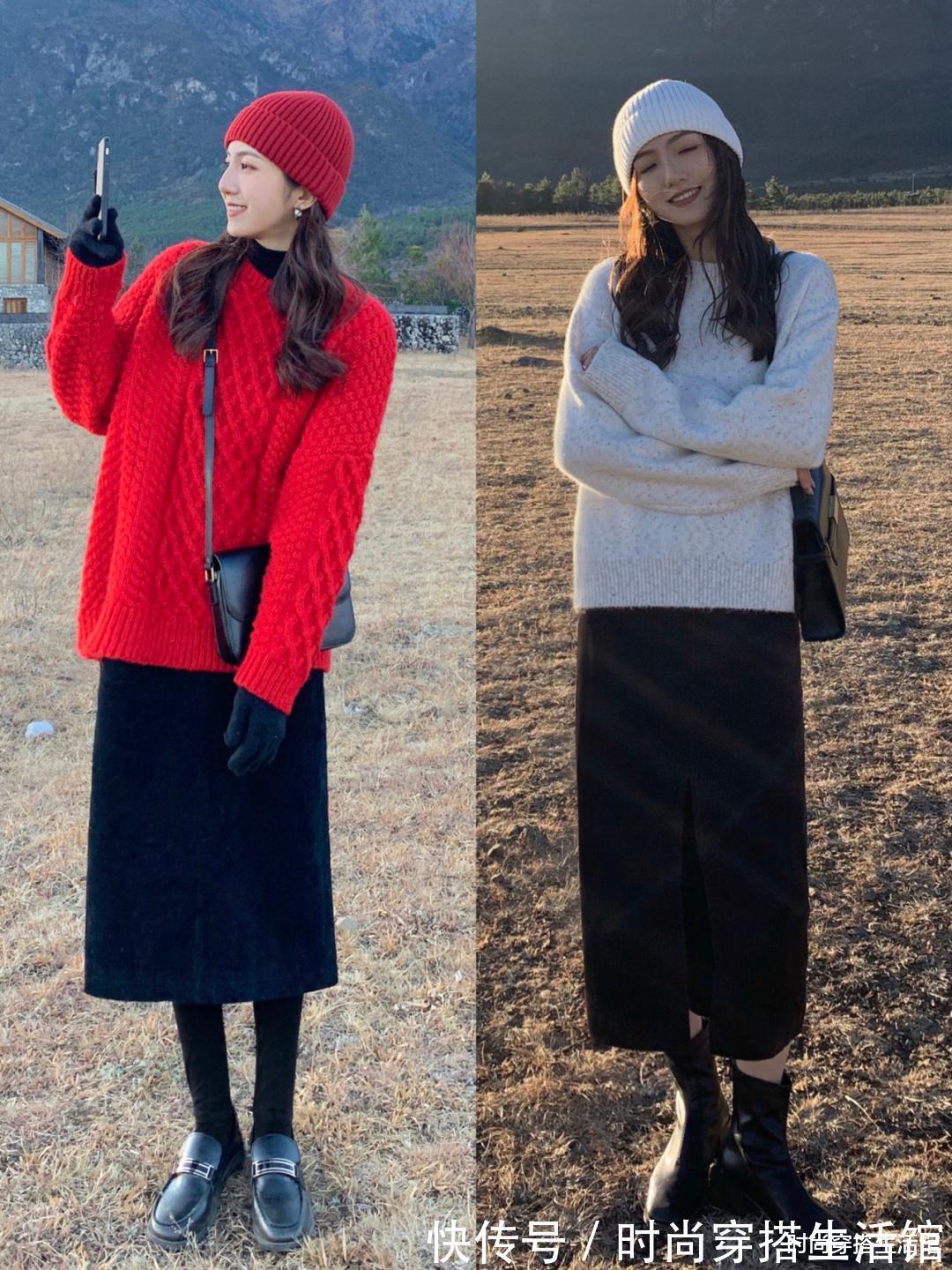 冬天 又到了穿毛衣的季节,冬天这么穿时髦显瘦还高级,适合30+女人