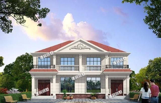 30万左右建一栋两层双拼别墅,每户卧室4-5个,很实用的设计