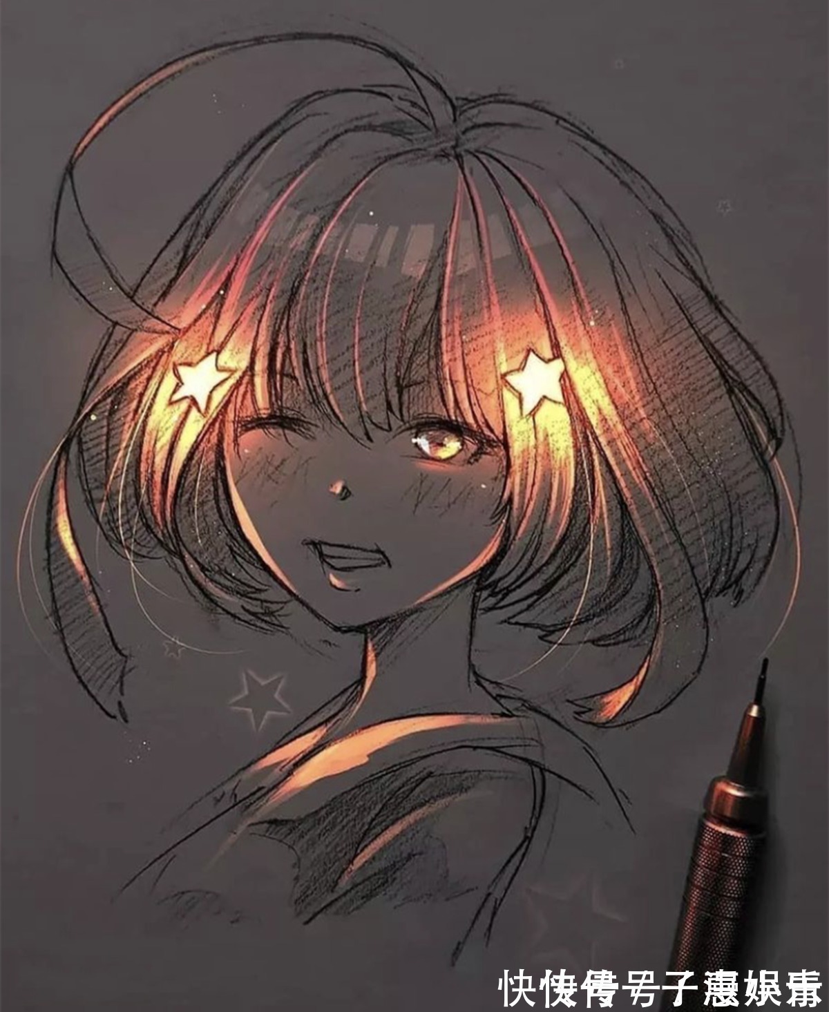 彩色!用荧光笔绘制出光照的效果,原来会画画是一件如此快乐的事情