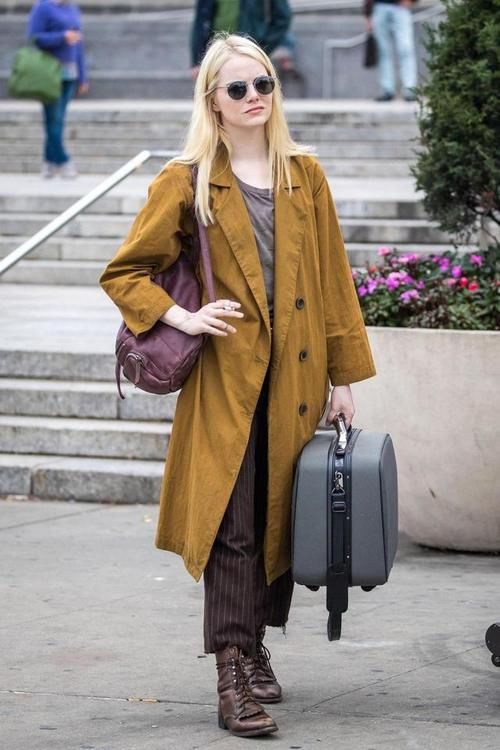 短靴|棕色大衣搭配靴子,时髦显气质,照穿就美!