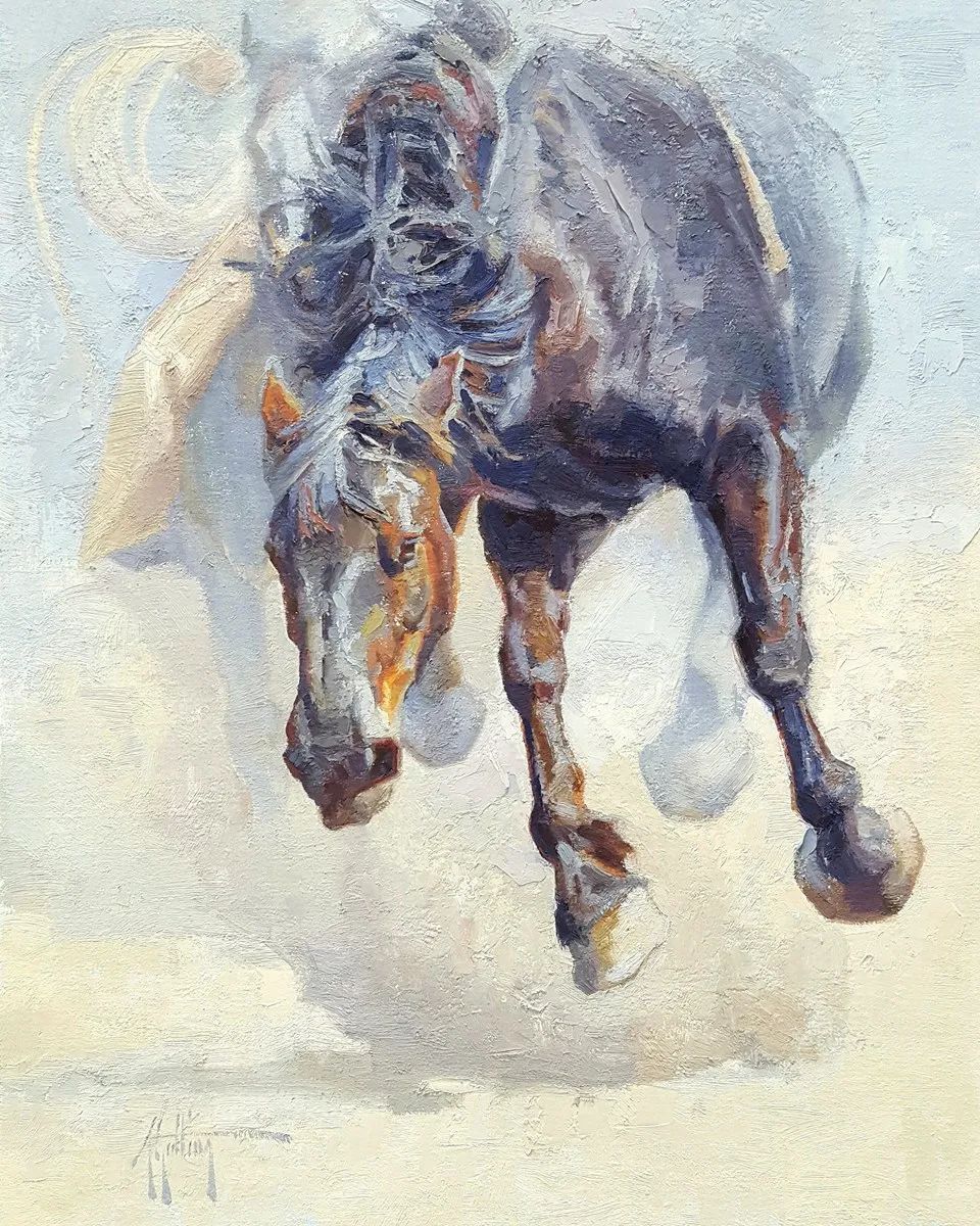 画家|美国90后美女画家,画马堪称一绝!