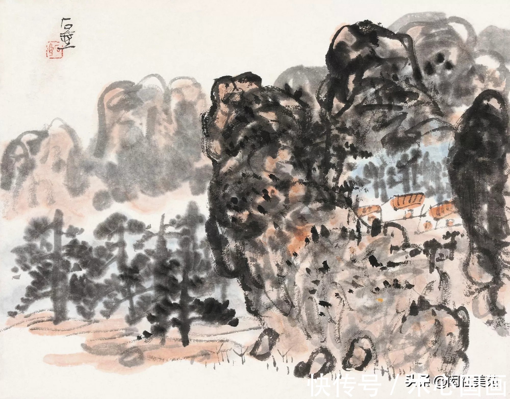 绝代才华@陈子庄先生《蜀山册》欣赏:灿烂之极复归平淡