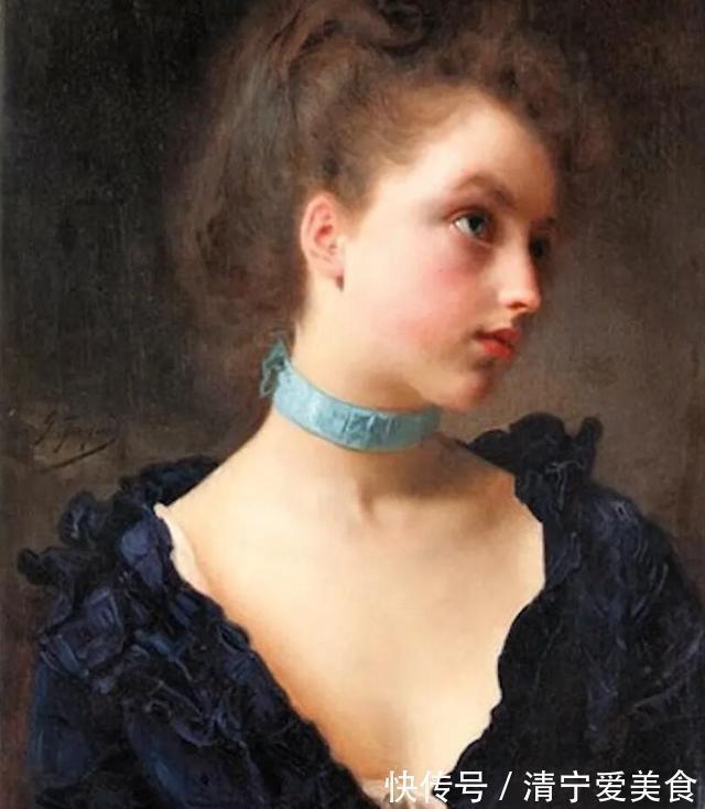 肖像画!花容月貌般的法国女性人体油画,眉梢眼角藏秀气,声音相貌露温柔