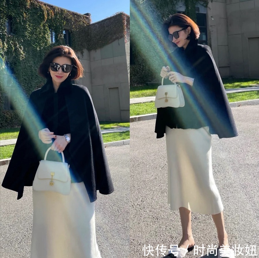 打底裤|上年纪的女人别穿打底裤,学她配9分裤洋气,配半身裙优雅