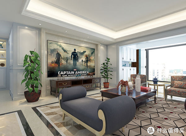 风格|180㎡四居室大平层,简欧风格有种低调的奢华感,让人感觉眼前一亮