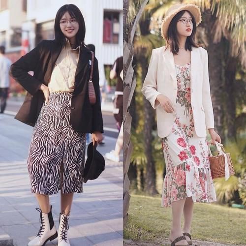 半身裙 秋天穿对了“西装+长裙”有多美？多参考时尚博主穿搭经验，实用