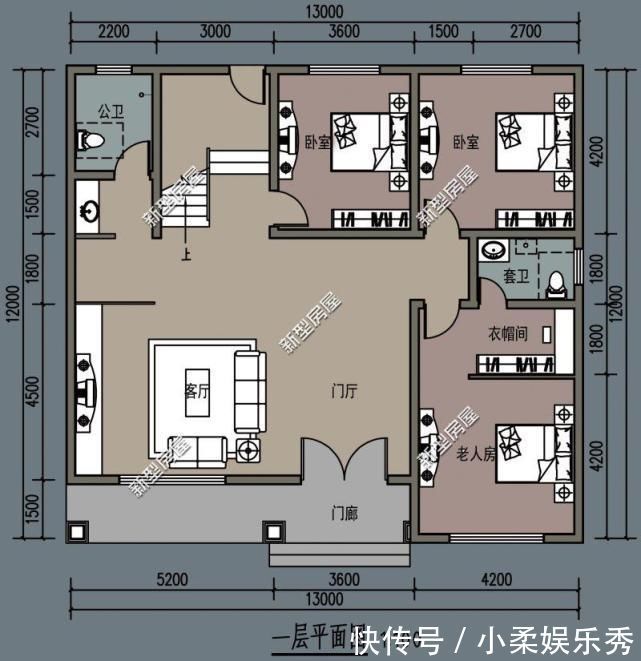 起居室|准备了25万回农村盖别墅,这6套图纸,大家看看哪套好