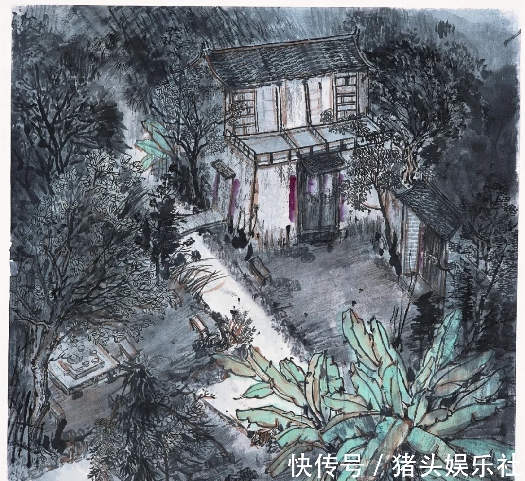 山水画！频频入选全国中国画展的女画家｜张云龙重彩山水画