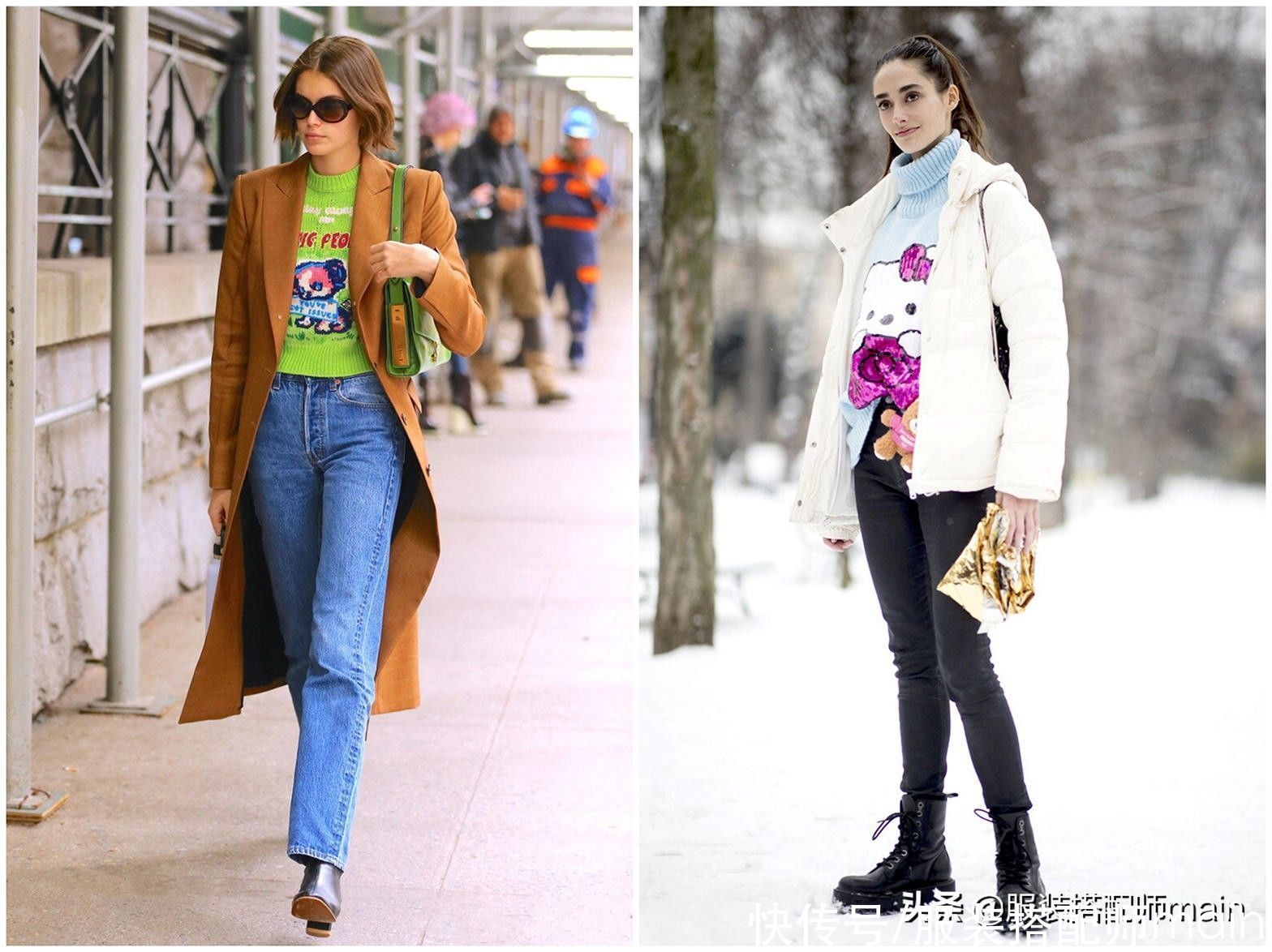 买了卡通毛衣却不会穿？这6种搭法请收好，上班日常都适合