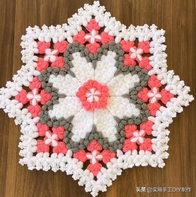 新手#「针织作品」32款只用到一种针法织出来的美垫子,新手留存备用