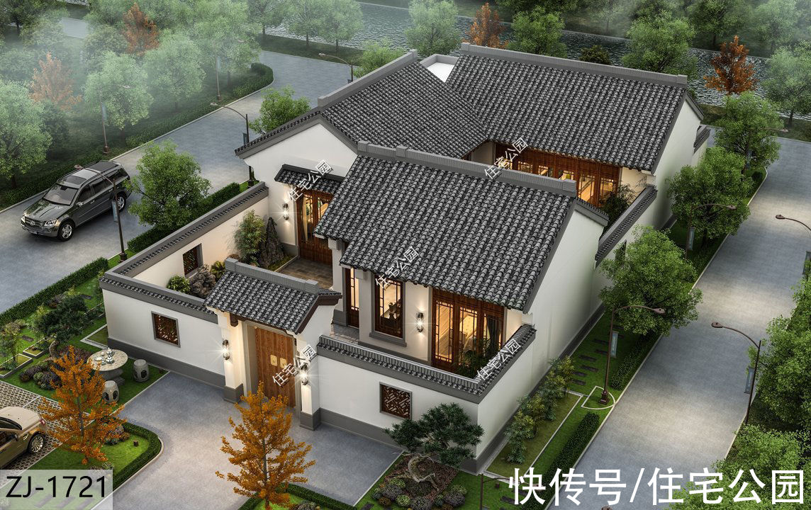 盖房|农村盖房一定要有个院，11×19米中式合院，当养老房很合适