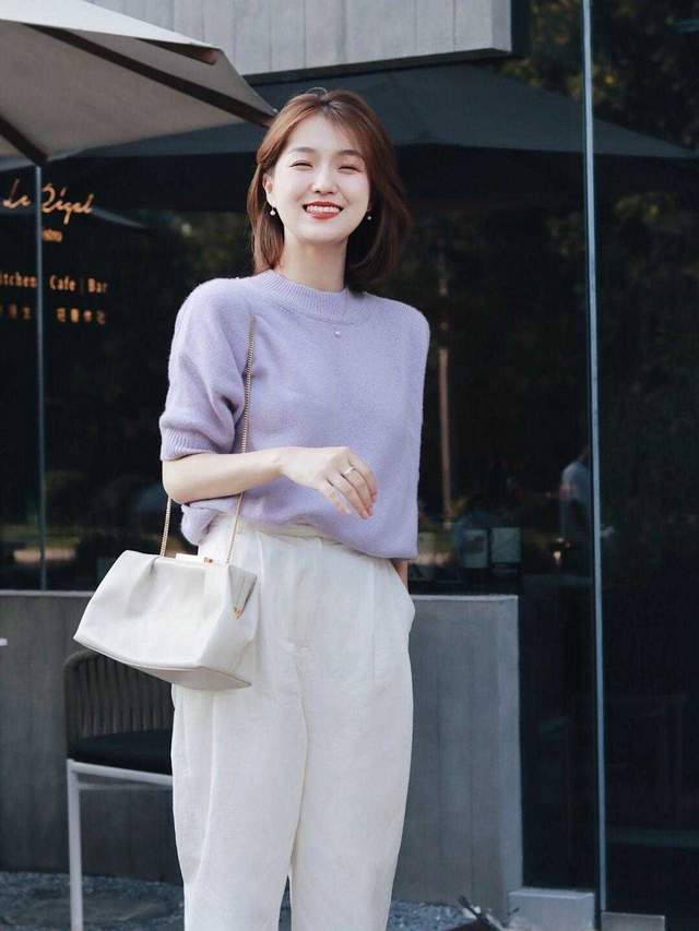 针织衫|初秋的日常穿搭分享,衬衫搭配半身裙高级通勤,美出了新高度