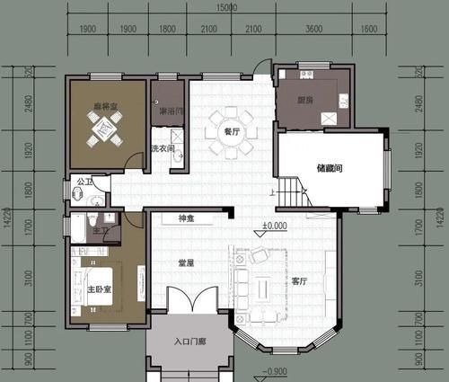 堂屋|农村经典二层别墅,面宽15米,7室1厅还有棋牌室,外观经典,布局精心,太美了