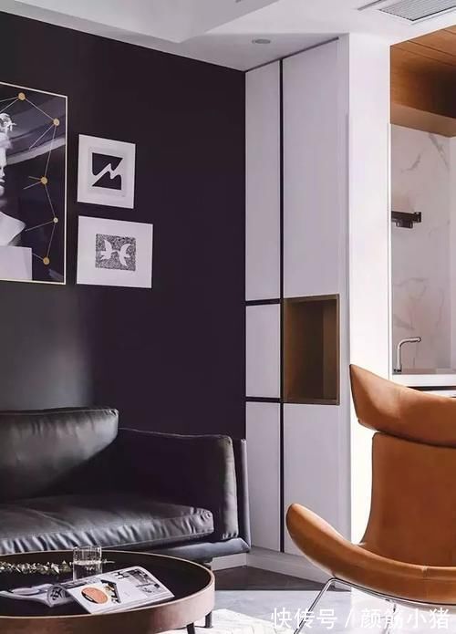 背景墙|15万装修110平三房,黑白灰经典配色,打造现代新居室