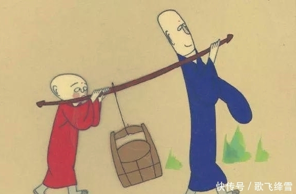 三个和尚|画“三个和尚”的韩羽,书法写得很“土味”,是没传统的胡来吗?