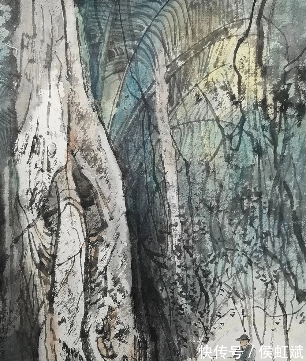 水墨山水画#辛丑写生|邹明水墨山水画