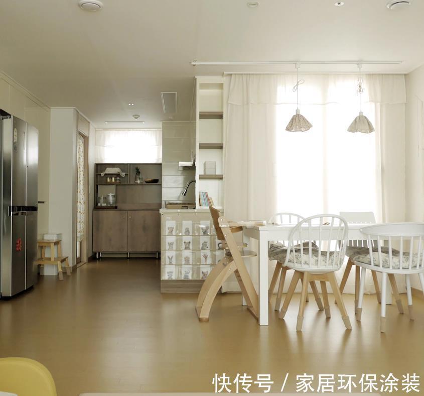 布置|韩国妈妈边带娃边布置新家，普通精装重装做奶油风，92㎡画面治愈