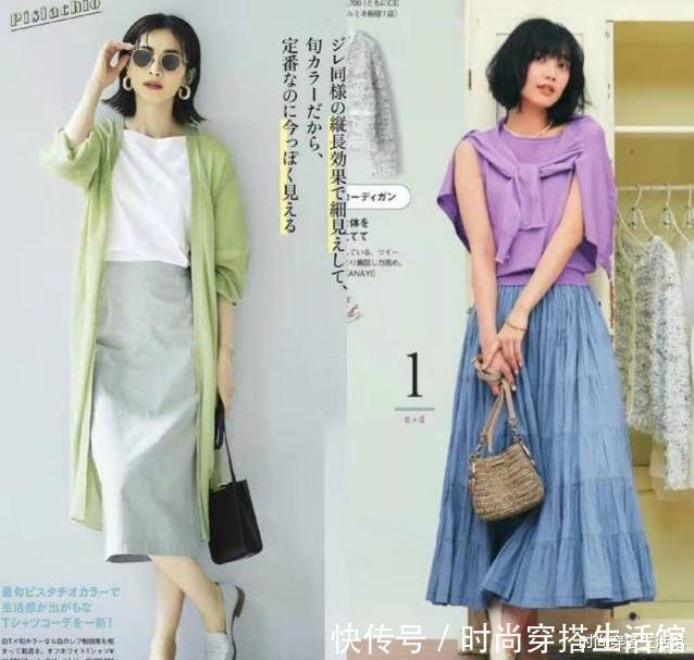 百褶裙|阔腿裤已经过时了,今年流行的是“T恤+半裙”,时髦显瘦又清凉