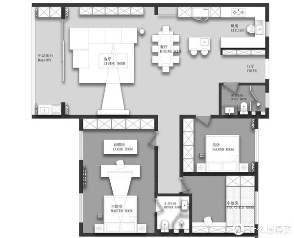 客厅|沙发往前挪0.5米,客厅装成图书馆,这就是最好的“学区房”