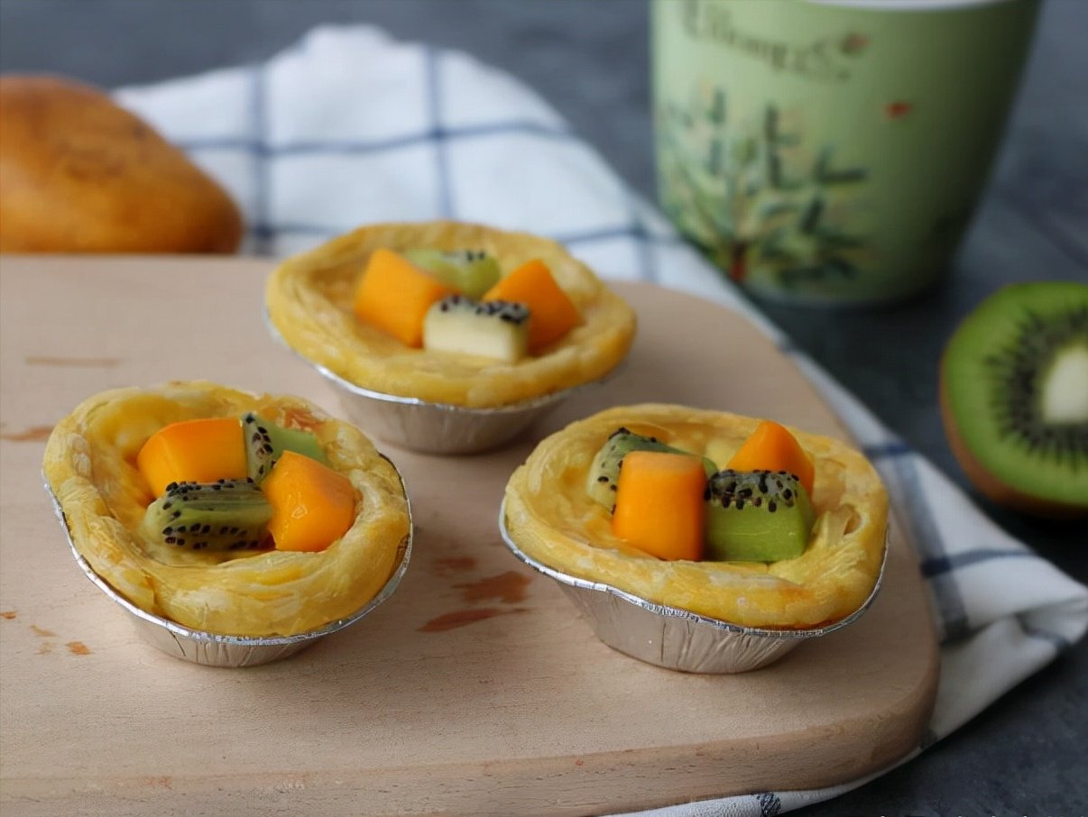 蛋挞最简单的做法,不放淡奶油也好吃,无添加孩子吃的安心