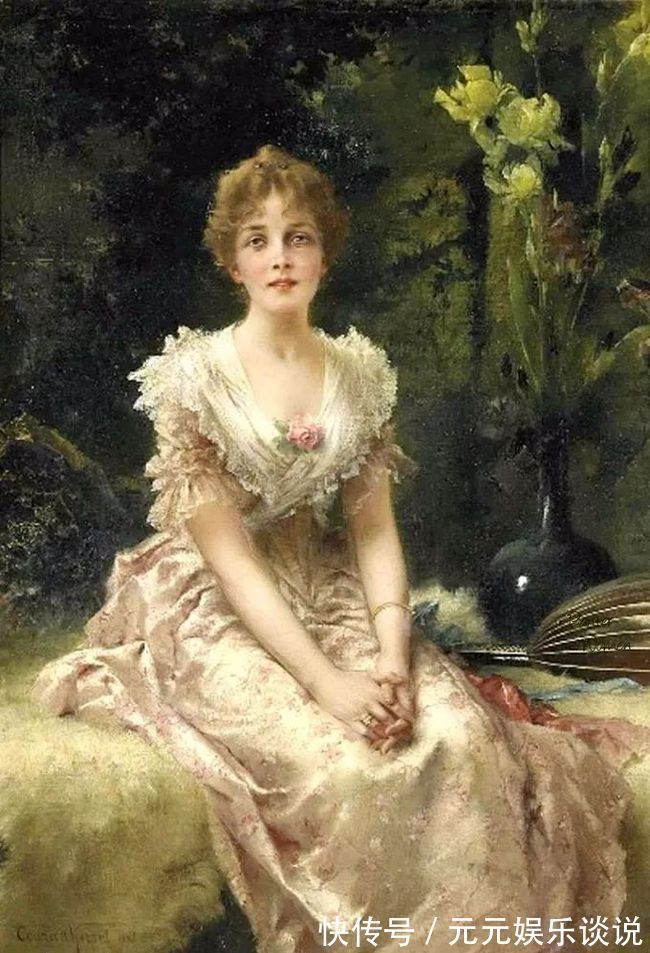 德国$德国画家康拉德笔下 细腻的年轻漂亮女子,真心的美!