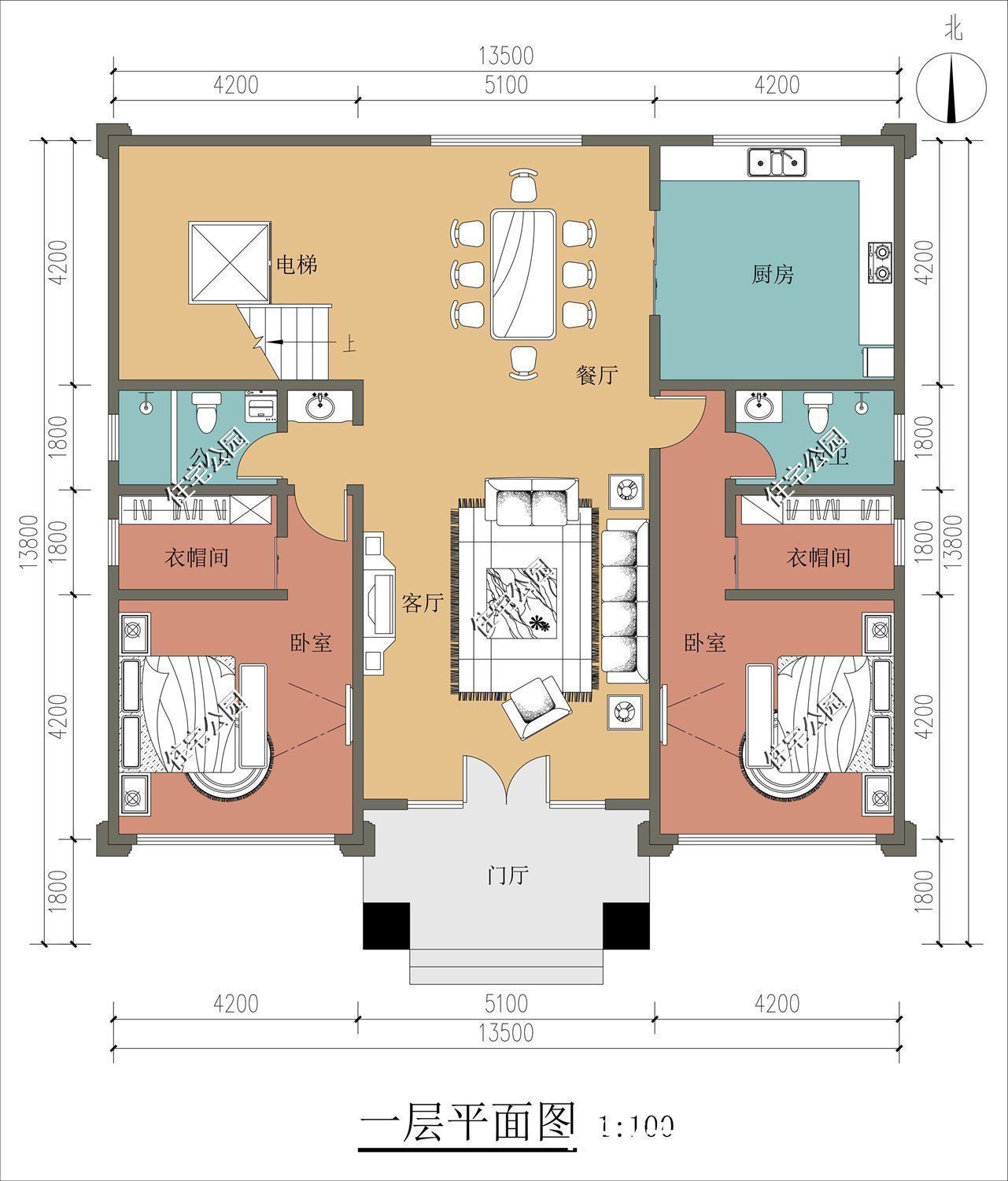 户型|13×13米四层农村别墅，大家庭建房首选，12间卧室绝对够住