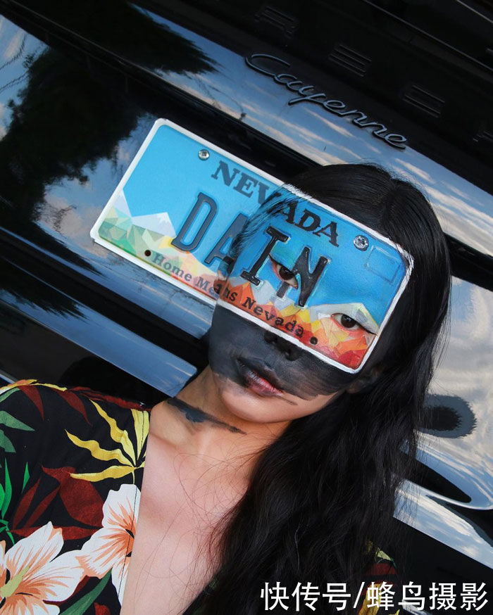 艺术家|韩国一女学生在身上画画,脸和牙齿都不放过,犹如“贞子”再现