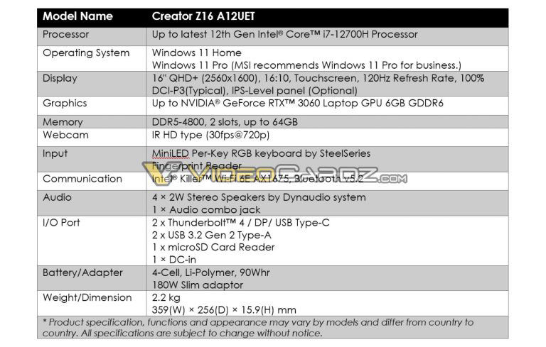 msi|微星元宇宙：推出新款笔记本电脑，最高搭载i9-12900H+RTX 3080Ti