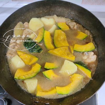 学会荤素一锅出~南瓜豆角炖肉，早餐不用愁