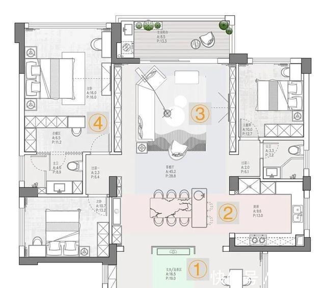 餐厅|175㎡三居室现代轻奢实景，感受去繁化简之美！