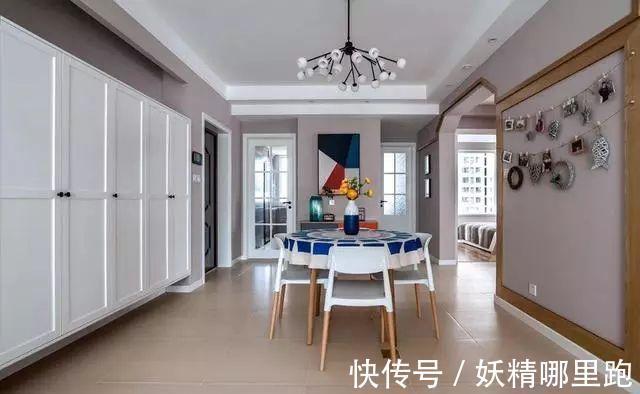 泡泡茶|127平美式风三居装修，不管是布局还是色彩搭配，都值得借鉴