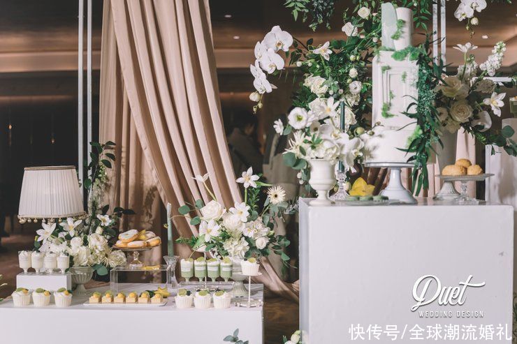 时尚简约的祼色系婚礼，喜欢极简风的新娘不要错过哦