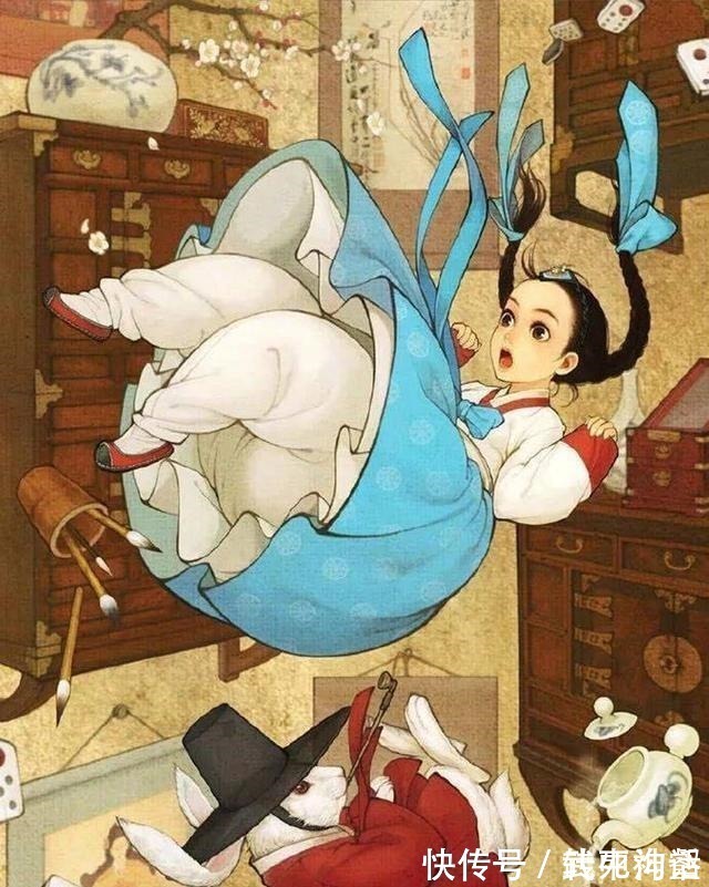 小红帽$当迪士尼角色穿上韩服,白雪公主气质优雅,小红帽和大灰狼好般配