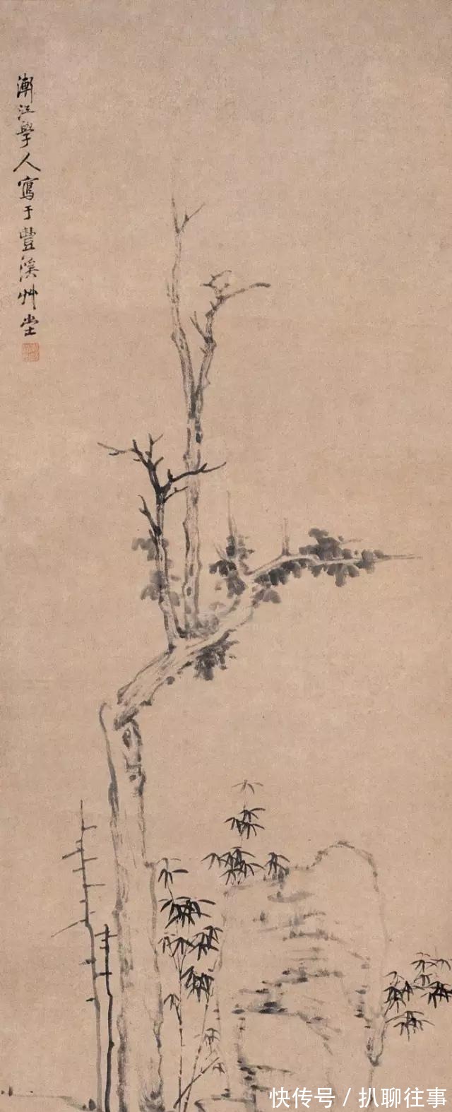 水墨纸本|清初四大画僧笔下的意境山水，不只是养眼