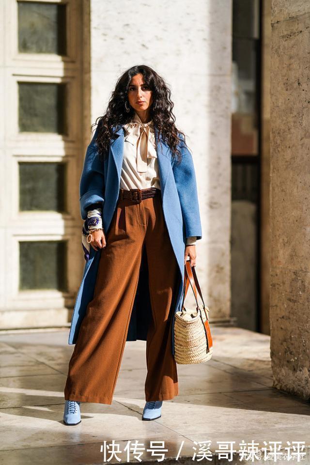 大衣+阔腿裤的搭配真霸气，穿着这两种单品，气场可太强势了