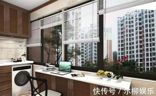 洗衣台|头一次见阳台这么装修，既可以晾衣服又能当景观台，感叹太聪明了
