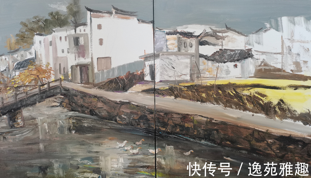 宁夏#「作品欣赏」唯美的婺源,舒适而又惬意!画家邱野写生作品欣赏