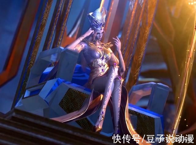 比比东|斗罗:片尾再换广告模特，比比东深V坐姿撩人，白色安全裤太瞩目