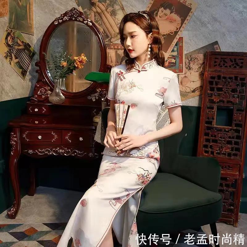 旗袍裙 比包臀裙还火的旗袍裙,时髦简约又不失复古,提升气质又赚回头率